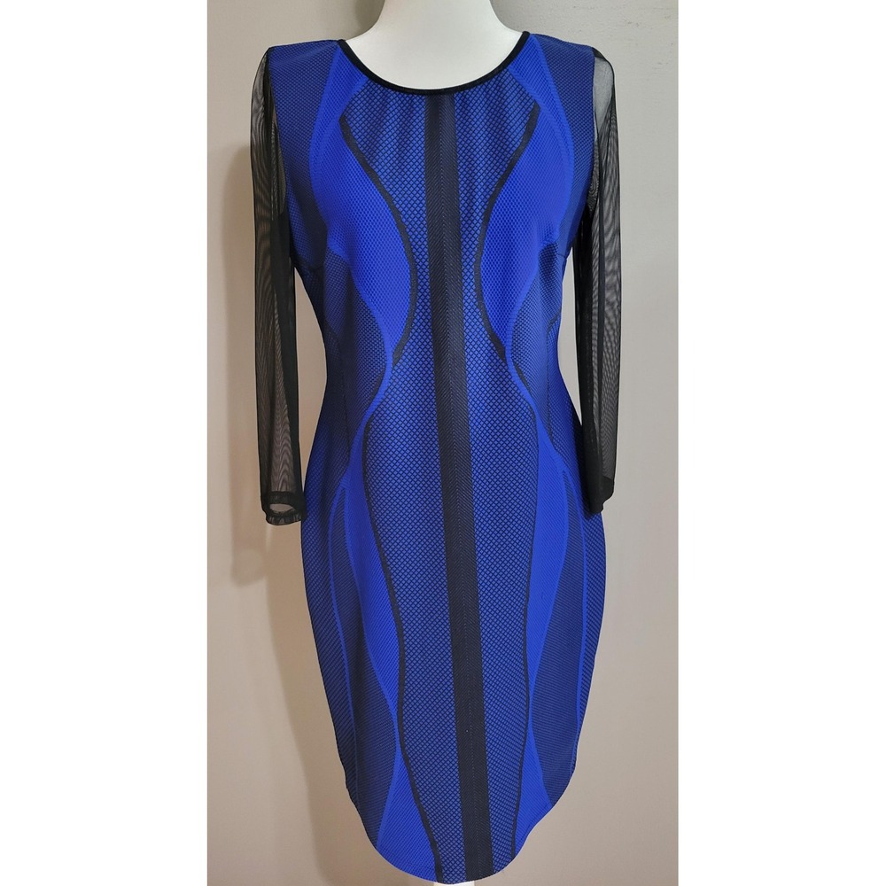 Frank Lyman Bodycon Mesh Sleeved Dress